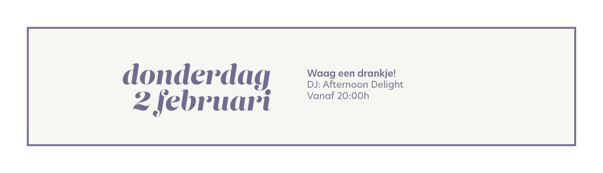 Agenda 2 feb